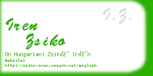 iren zsiko business card